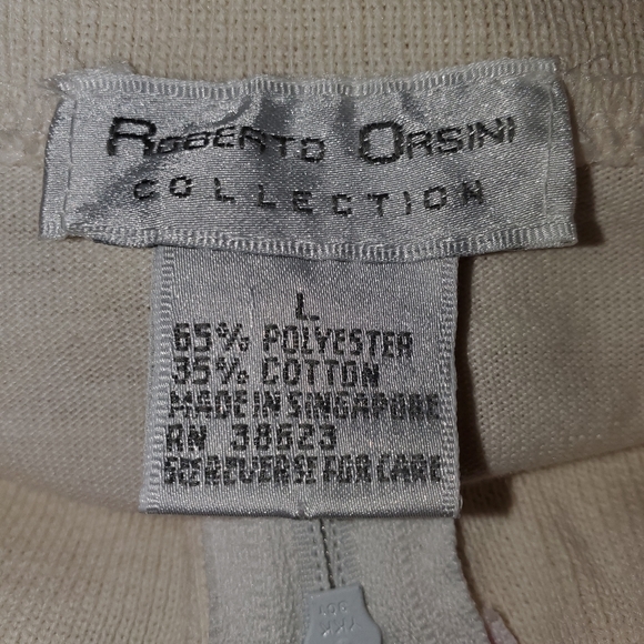 VTG Roberto Orsini 2pc Pant Set Sweatsuit Cream Puff Paint Abstract Wearable Art - Picture 7 of 7